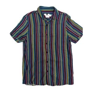 TopMan Men’s Summer Shirt with color stripes. Size M